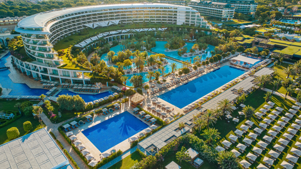 Aerial view of outdoor pool at Maxx Royal Belek Golf Resort