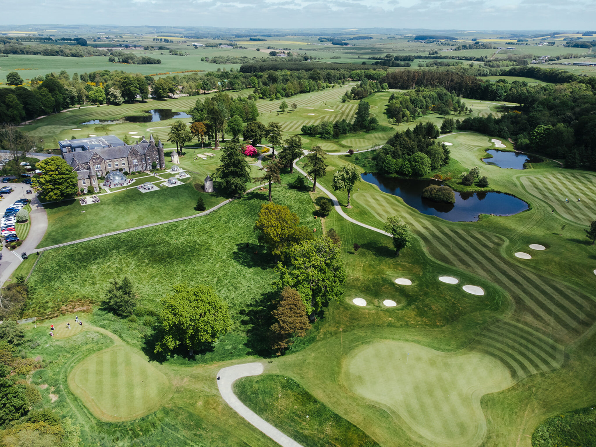 Aerial view of Meldrum House Golf Club