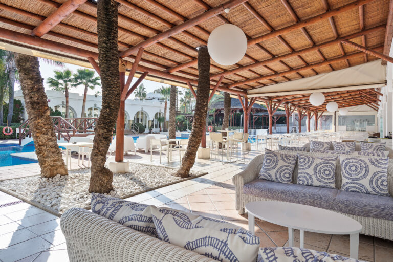 Outdoor seating area at Melia Marbella Banus