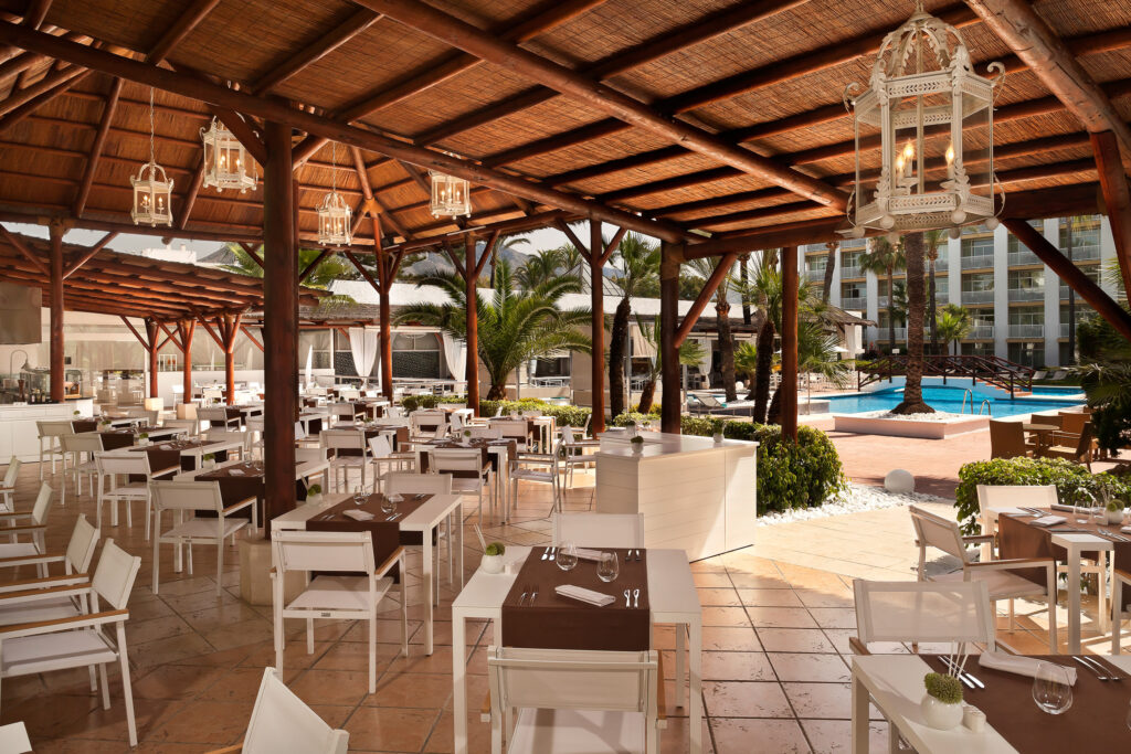 Outdoor dining at Melia Marbella Banus