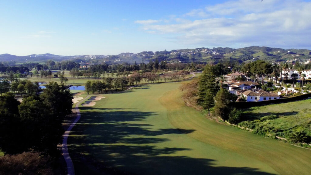 Aerial view of fairway at Mijas Los Lagos Golf Course