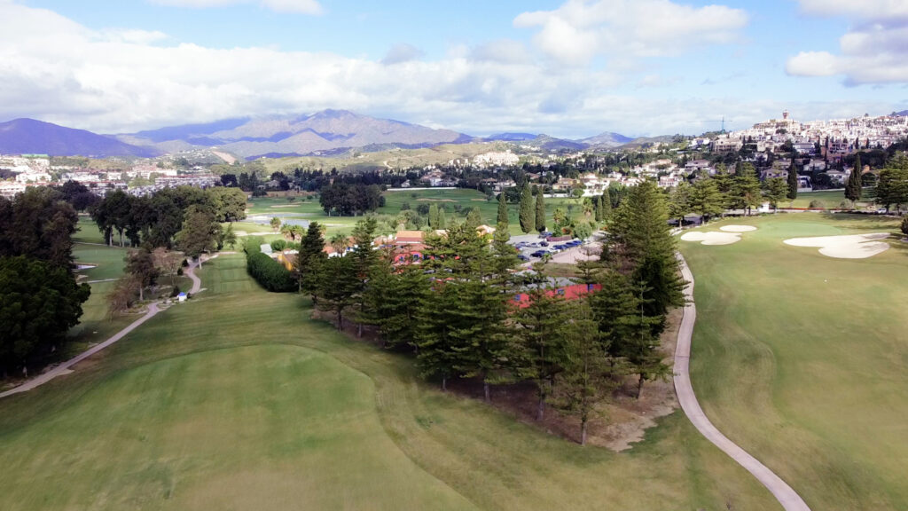 Aerial view of fairway at Mijas Los Lagos Golf Course