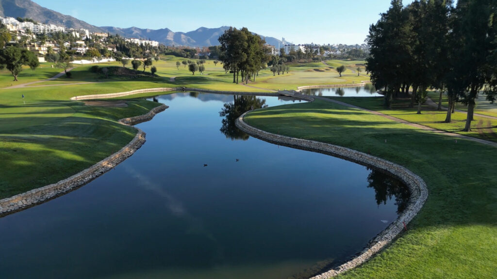 Lake on fairway at Mijas Los Olivos Golf Course