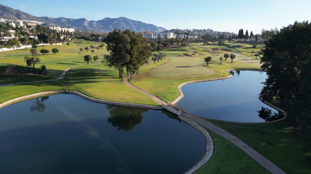 Lake on fairway at Mijas Los Olivos Golf Course