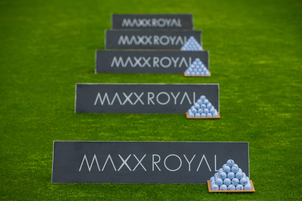 Montgomerie Maxx Royal Golf Course golf balls at driving range