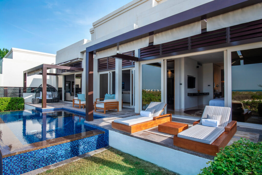 Outdoor area with private pool at the accommodation at Park Hyatt Abu Dhabi