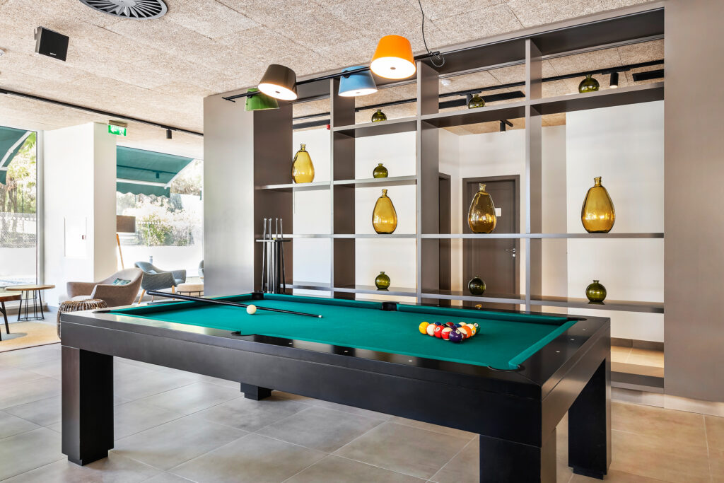 Pool table at Patio Suite Hotel