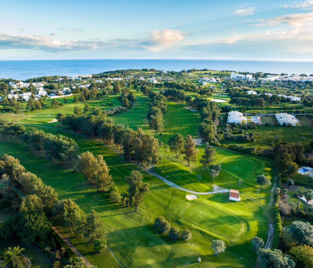 Aerial view of the fairways at Alto Golf Course