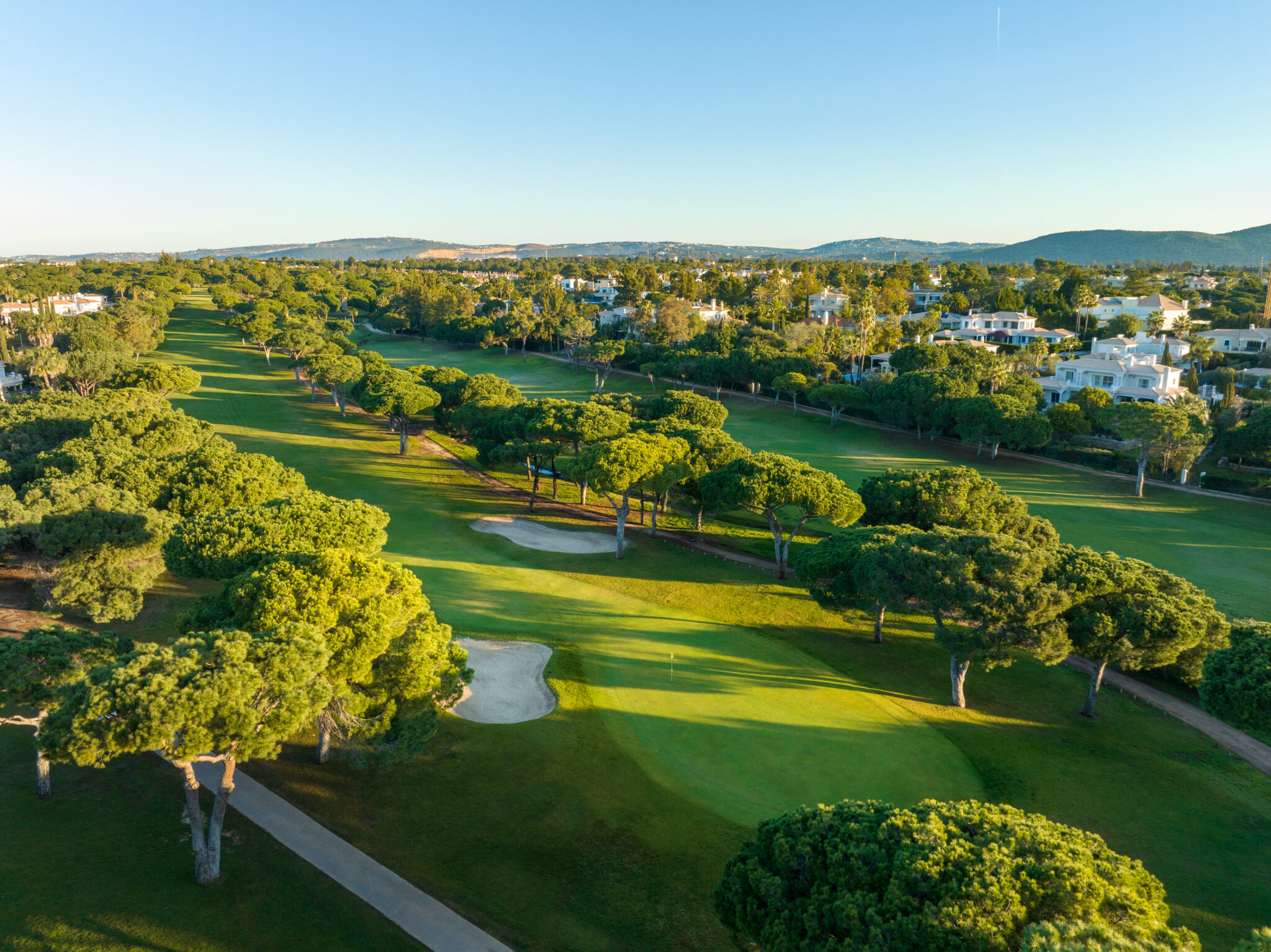 Aerial view of fairway at Vila Sol Golf Course