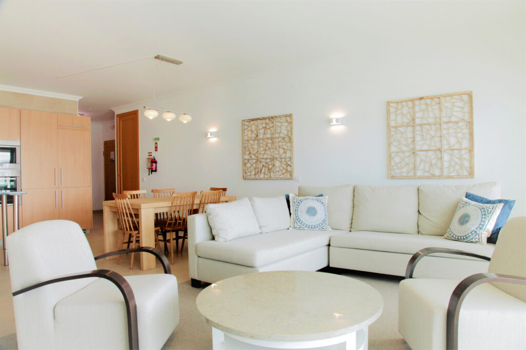 Accommodation living area at Praia D'el Rey Golf & Beach Resort