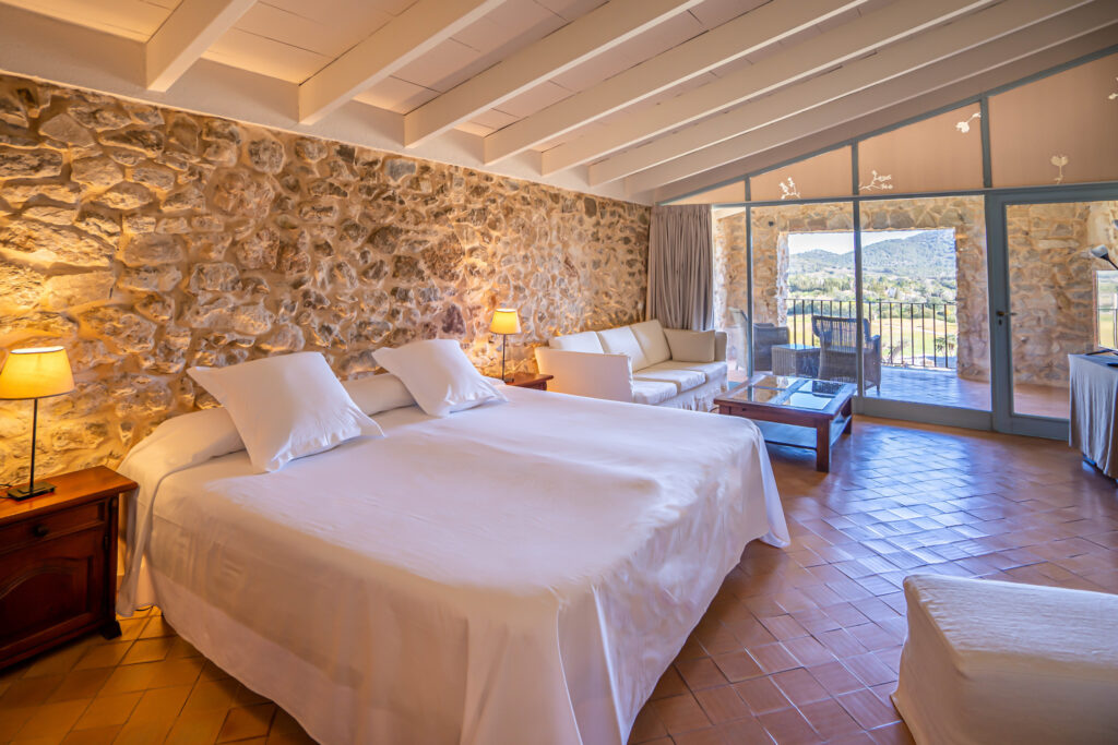 Double bed accommodation at Pula Golf Resort