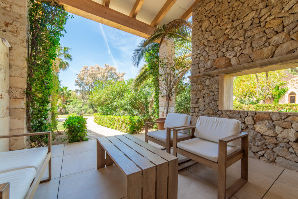 Outdoor seating area at Pula Golf Resort