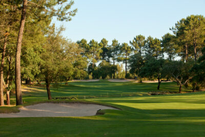 Bunker with trees around at Quinta do Peru Golf Course