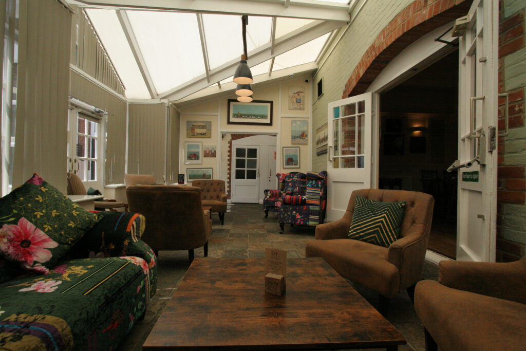 Indoor seating at the Red Lion hotel