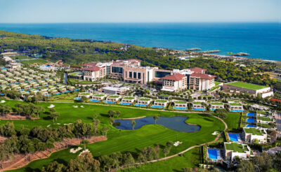 Aerial view of Regnum Carya Golf & Spa Resort