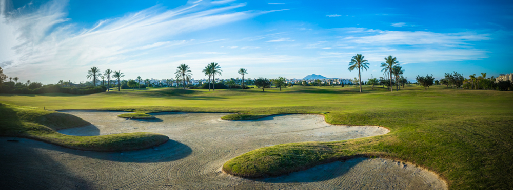 Bunker on fairway at Roda Golf Course