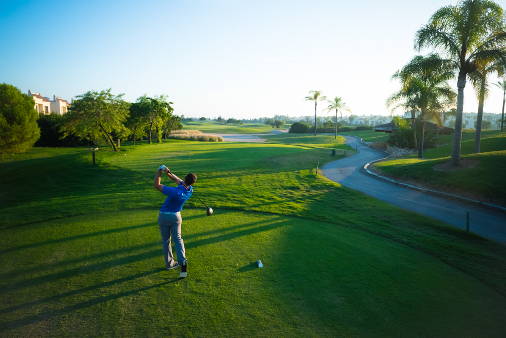 Person playing golf at Roda Golf Course