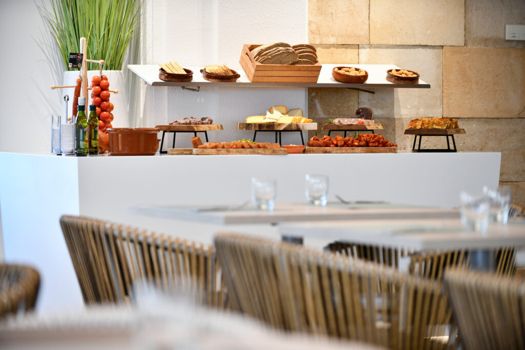 Breakfast foods at Salles Hotel Marina Portals