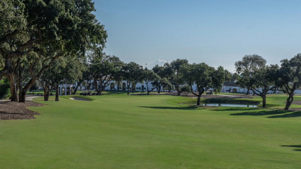 Fairway with trees around at San Roque - The Old Course