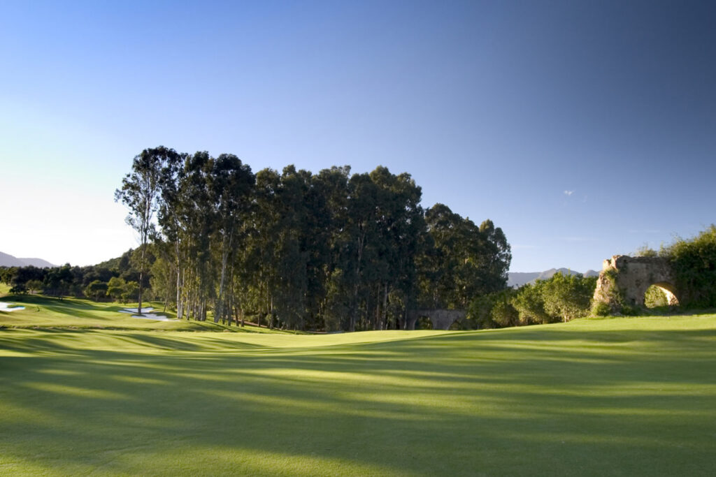 Fairway with trees in background at Santana Golf Course