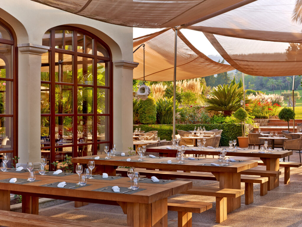 Outdoor dining at Sheraton Mallorca Arabella Golf Hotel