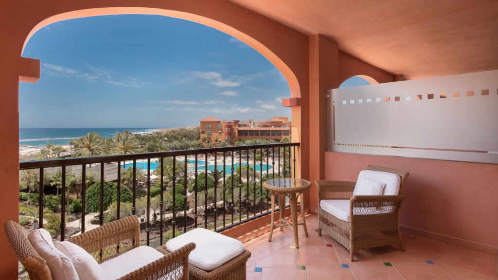 Sheraton Fuerteventura Beach Golf and Spa Resort seating in the bedroom balcony