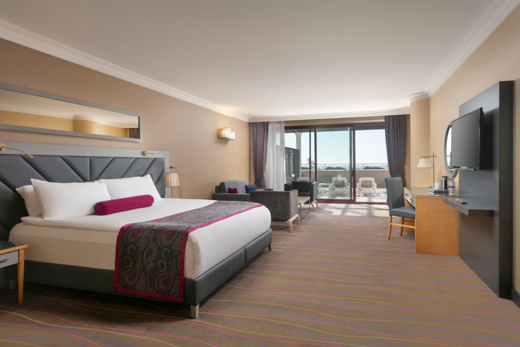 Double bed accommodation at Sirene Belek Hotel