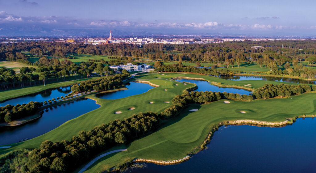 Aerial view of golf at Sirene Belek Hotel