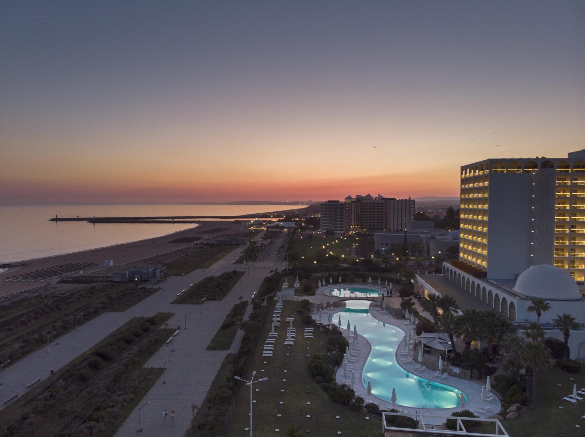 Sunset view at the Crowne Plaza Vilamoura.