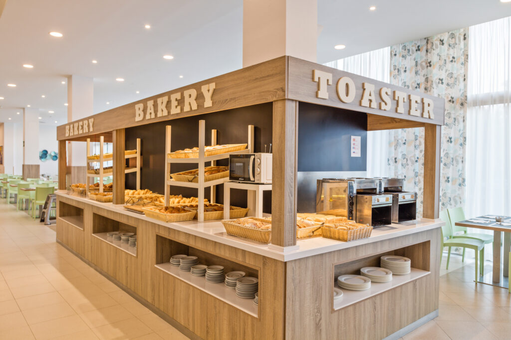 Bakery and breakfast foods at Sol Costa Daurada