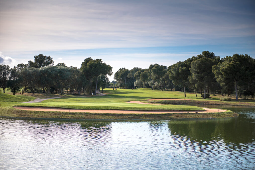 Lake with trees and fairway in background at Son Antem - West Course