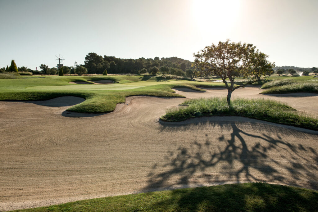 Bunkers on fairway at Son Gual Golf Course