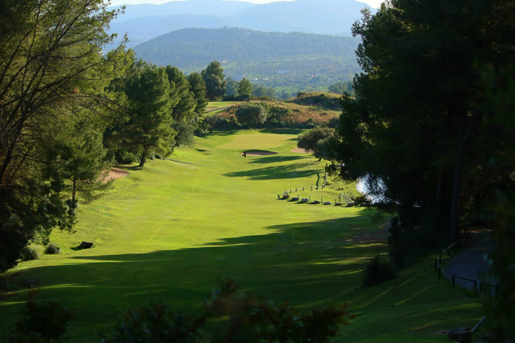 Fairway at Son Termes Golf Course with trees around