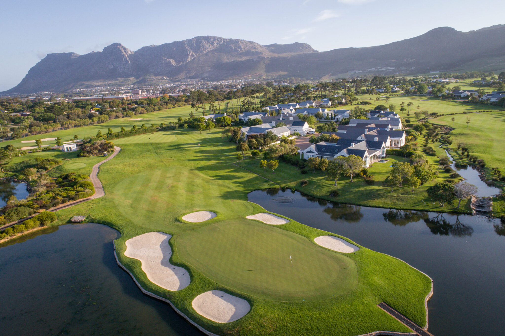 Aerial view of the golf course at Steenberg Hotel