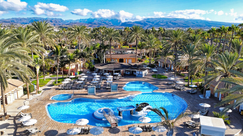 Aerial view of outdoor pool at Suites & Villas By Dunas