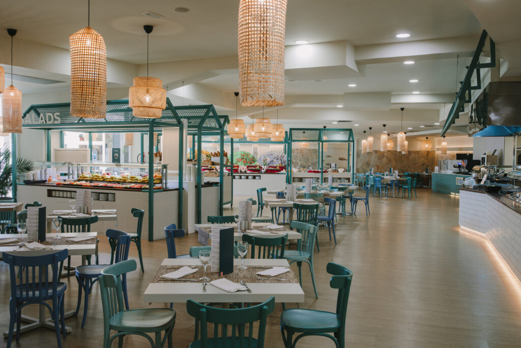 Indoor canteen dining at Suites & Villas By Dunas