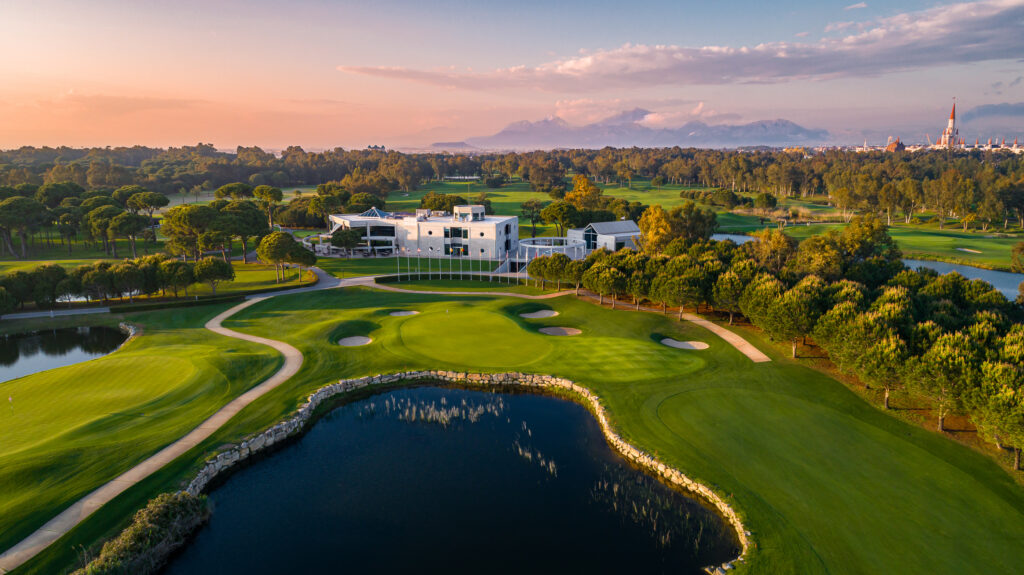 Aerial view of PGA Sultan Golf Course with building