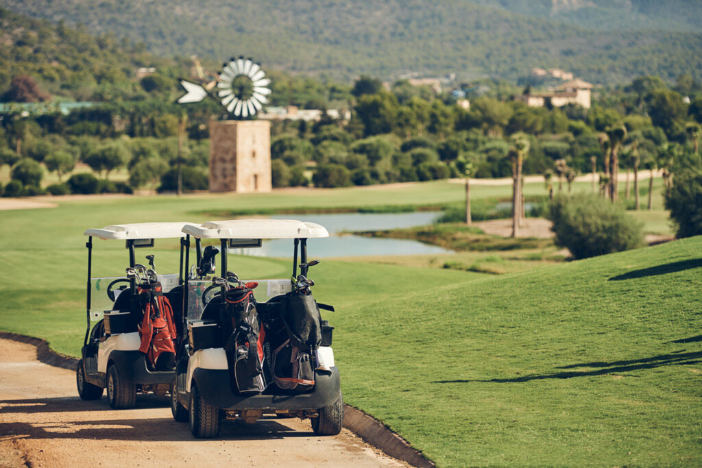 Buggies at T Golf Calvia Course