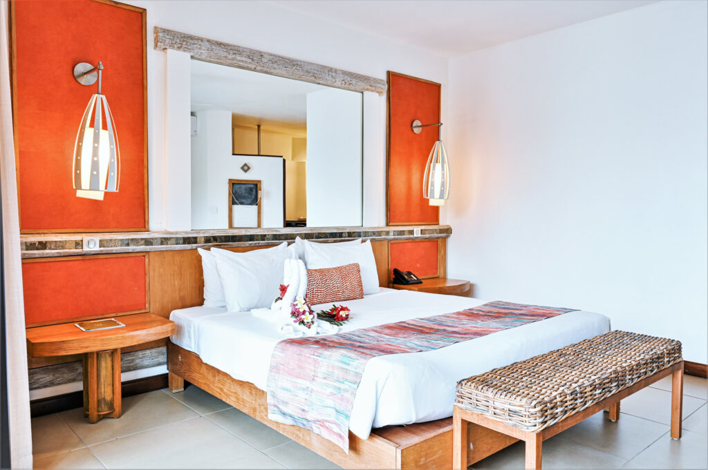 Double bed accommodation at Tamarina Golf & Spa Boutique Hotel