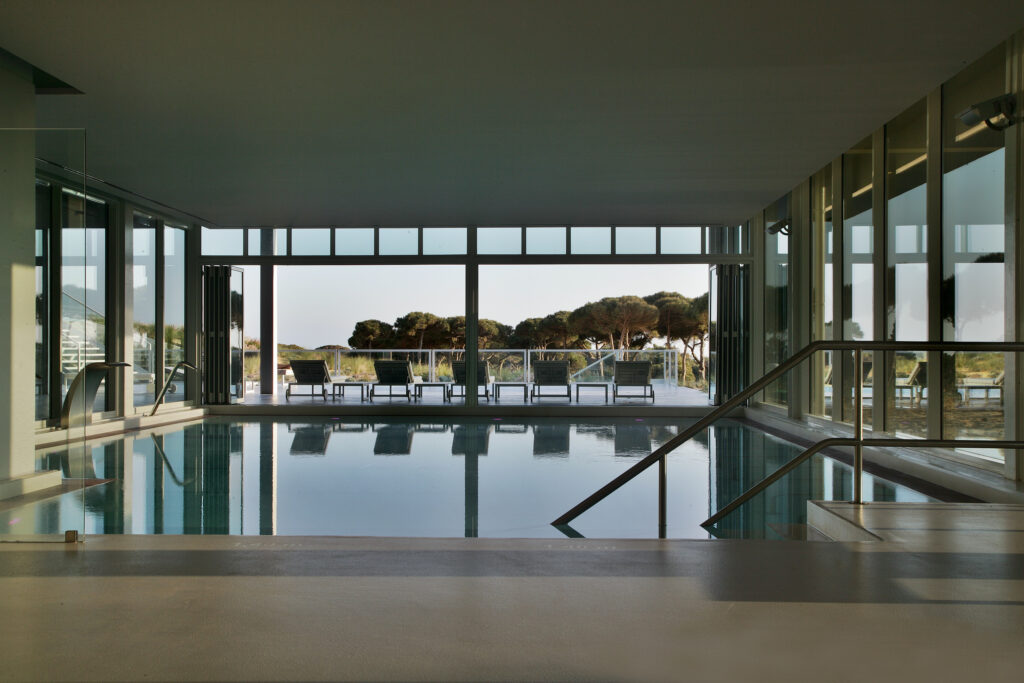 Indoor pool at The Oitavos Hotel