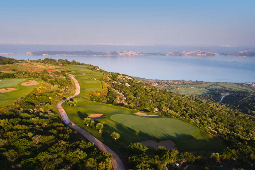 sea views from the Olympic Course at Costa Navarino