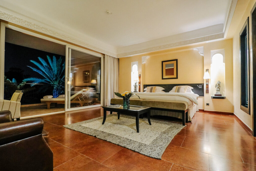 Double bed accommodation at Tikida Golf Palace