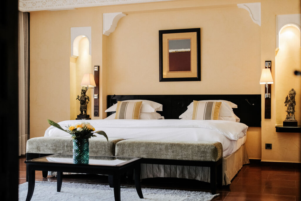 Double bed accommodation at Tikida Golf Palace