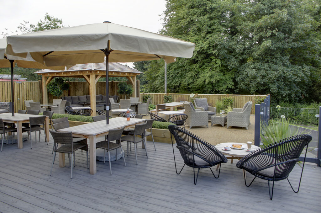 Outdoor seating at Best Western Plus Ullesthorpe Court Hotel & Golf Club