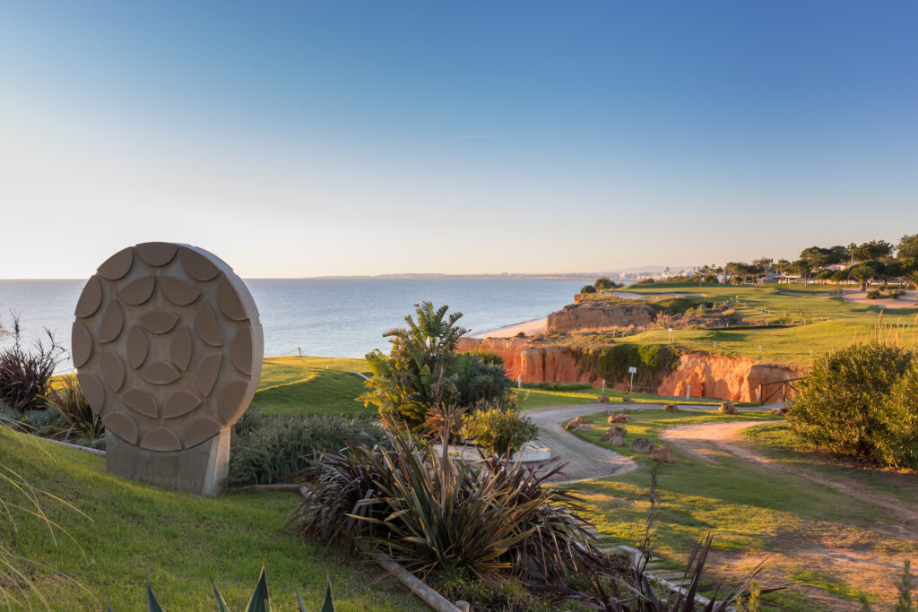 Fairway at Vale do Lobo Royal Golf Course with beach view