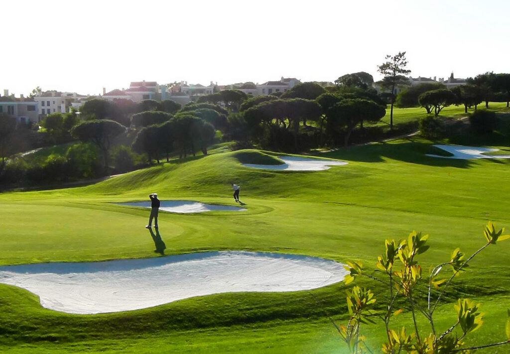 Bunkers on fairway at Vale do Lobo Royal Golf Course