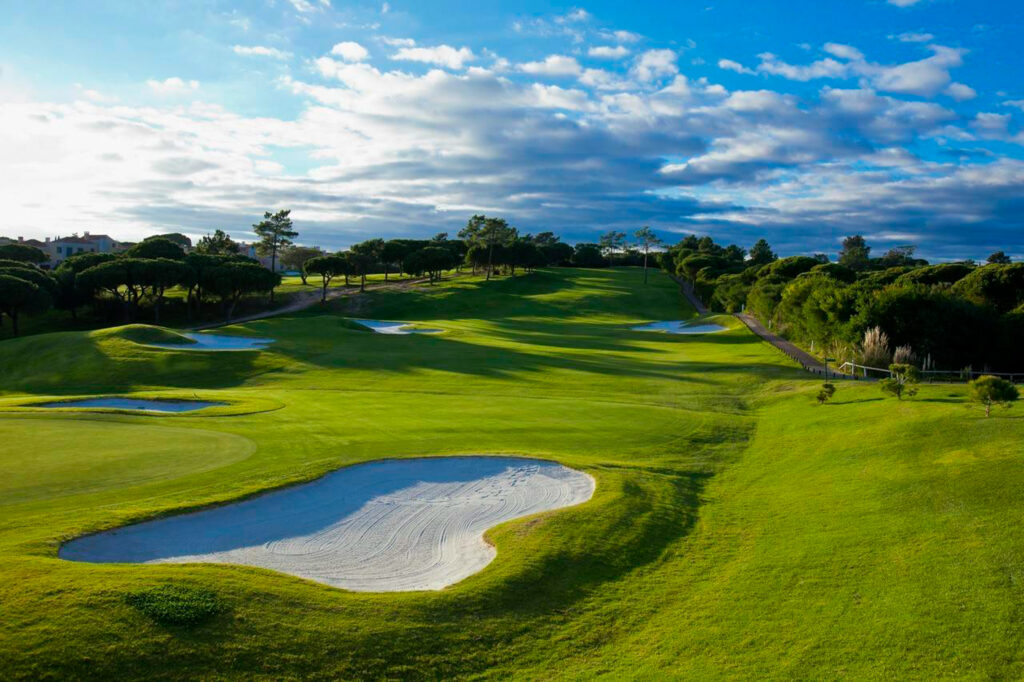 Bunkers on fairway at Vale do Lobo Royal Golf Course