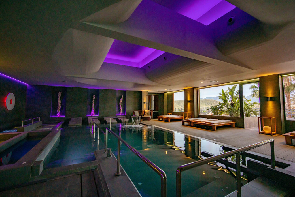 Indoor pool at Valle Del Este Golf Resort