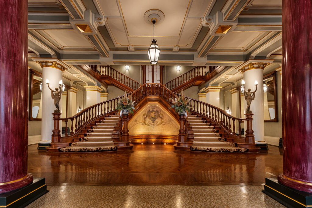 Grand staircase at Vidago Palace Hotel