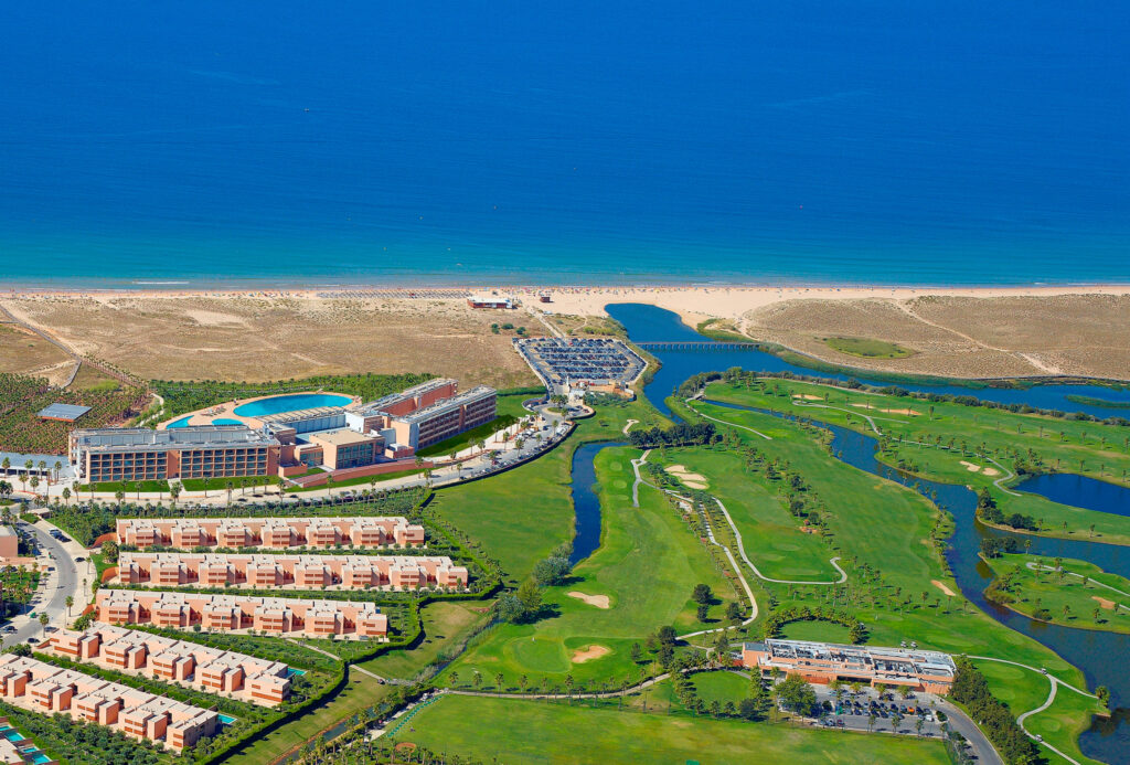 Birdseye view of Vidamar Resort Hotel Algarve with rivers